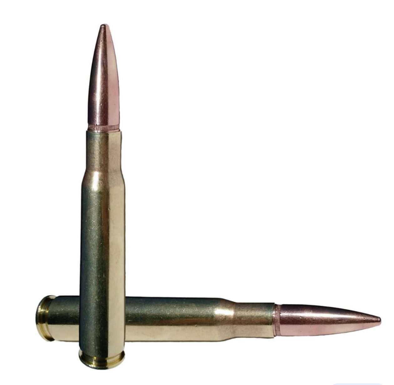 Lot - A 3 MK7 50cal brass shell casing.
